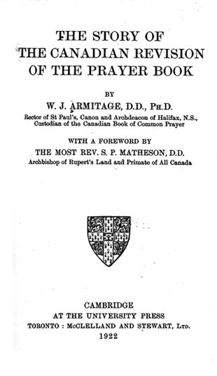 Title page, Story of the Canadian Revision