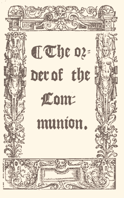 Order of Communion title page