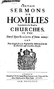 tiutle page of the Book of Homilies