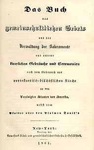 title page, German 1861 BCP