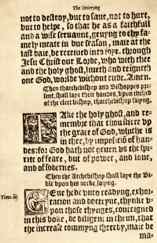 Page from the Consecration of Bishops, 1550 Ordinal