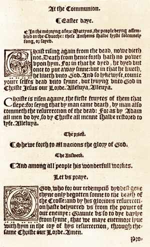 Propers for Easter morning, from the 1549 Book of Common Prayer