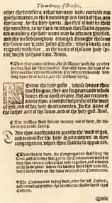 Page from The Ordering of Priests, 1552 Ordinal