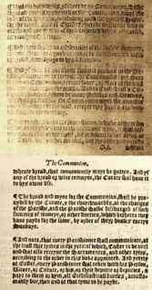 Last page of the 1552 Communion Service, from a printing without the "Black Rubric"