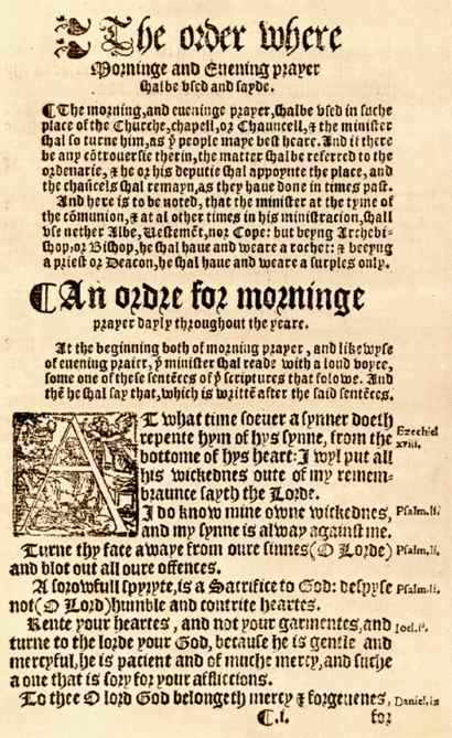 The 1552 Book of Common Prayer: Morning Prayer