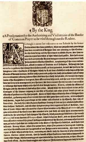 James I's Proclamation of Uniformity, page 1