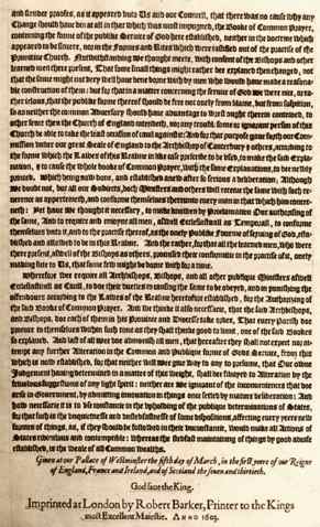 James I's Proclamation of Uniformity, page 2