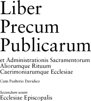 Title page for Latin BCP