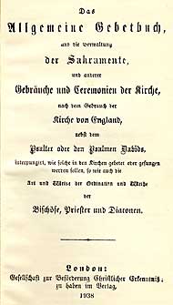 title page, C of E BCP in German, printed 1938