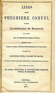 title page, 1862 printing of Italian BCP