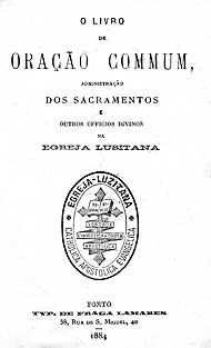 Title page for 1884 BCP of Lusitanian Church