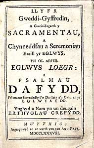 title page, Welsh BCP od 1788