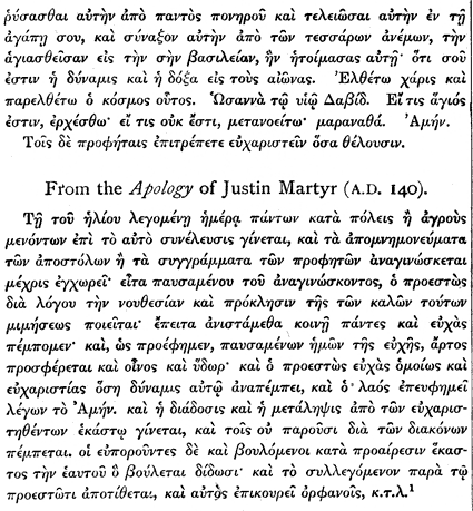Apology of Judstin Martyr, in Greek