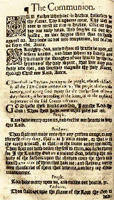 Second page of the 1637 Scotch Communion