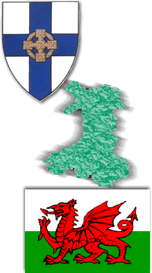 Church in Wales logo, Welsh map & Welsh flag