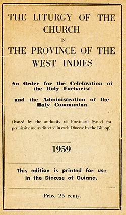 Title page, 1959 Eucharist