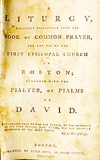 Title page, 1785 King's Chapel Prayer Book